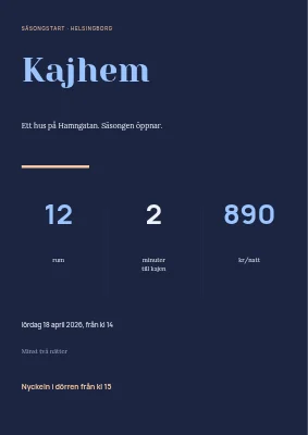 Säsongsstart — bed and breakfast i Sydhavn