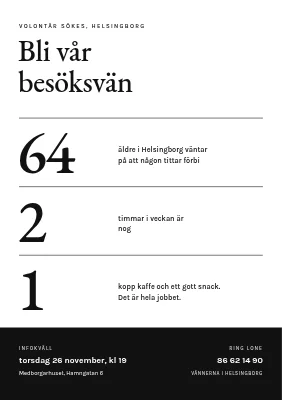 Volontärer sökes — vänskapsstöd i siffror