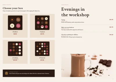 Pages 6–7 of Collection for a chocolatier – 8 pages