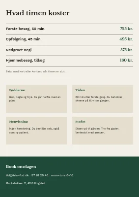 Side 2 af Fodterapeut med ledig onsdag i Ringsted