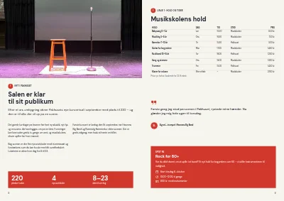 Side 8–9 af Kultur- og fritidskatalog for kommune – 48 sider