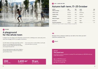Pages 28–29 of Culture and leisure catalogue for a municipality – 48 pages