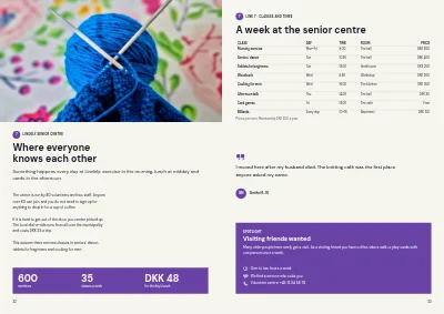 Pages 32–33 of Culture and leisure catalogue for a municipality – 48 pages