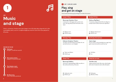 Pages 6–7 of Culture and leisure catalogue for a municipality – 48 pages