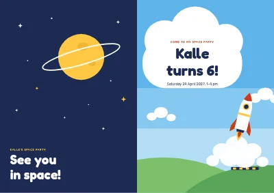 Space party for a sixth birthday