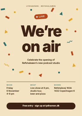 Podcast studio — opening