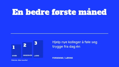 Side 1 av En bedre første måned