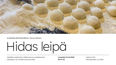 Hapanleipäkurssi — hidasta leipää