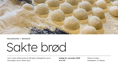 Side 1 av Surdeigskurs — langsom baking