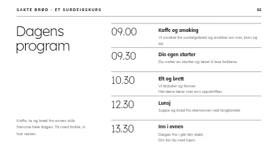 Side 2 av Surdeigskurs — langsom baking
