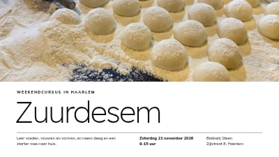 Pagina 1 van Zuurdesemcursus — langzaam brood