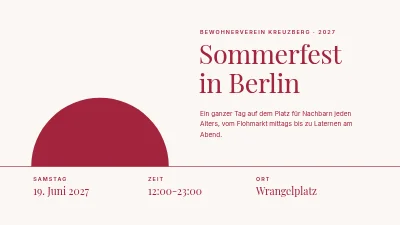 Sommerfest — Programm und Ablauf