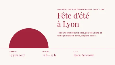 Page 1 de Fête d'été — programme et plan