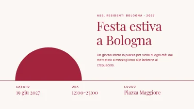 Festa d'estate — programma e piano