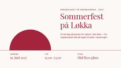 Side 1 av Sommerfest — program og plan