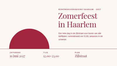 Pagina 1 van Zomerfeest — programma en plattegrond