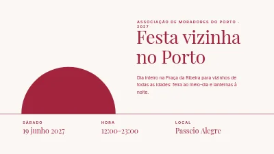 Página 1 de Festa de verão — programa e plano