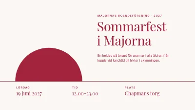 Sida 1 av Sommarfest — program och plan