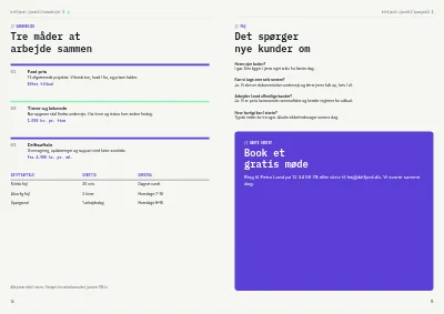 Side 14–15 af Virksomhedsprofil for IT-konsulenthus – 16 sider