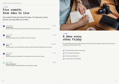 Pages 6–7 of Company profile for an IT consultancy – 16 pages