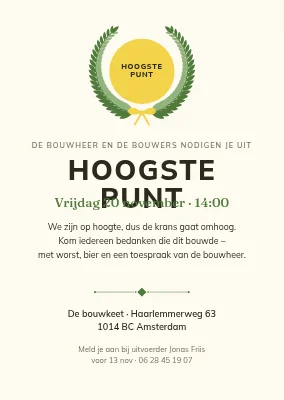 Hoogste puntfeest in Nordvest — uitnodiging