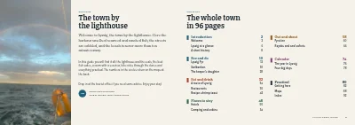 Seiten 2–3 von Town guide for a coastal town – 96 pages
