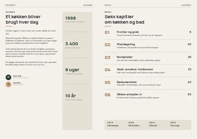 Side 2–3 af Katalog for køkken- og badeværelsesbutik – 64 sider