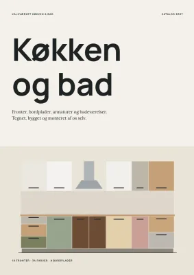 Katalog for køkken- og badeværelsesbutik – 64 sider