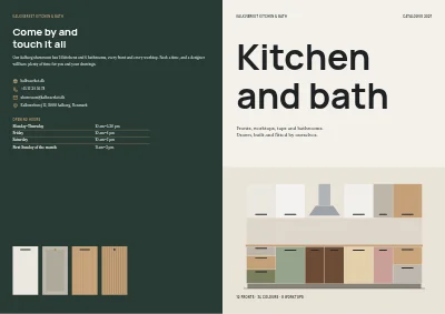 Cover of Kitchen and bathroom showroom catalogue – 64 pages