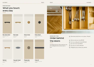 Pages 18–19 of Kitchen and bathroom showroom catalogue – 64 pages