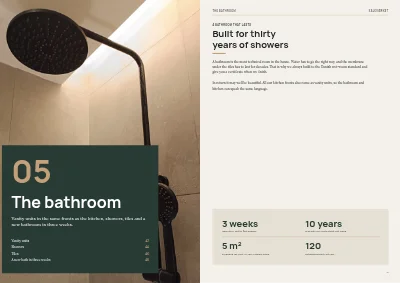Pages 40–41 of Kitchen and bathroom showroom catalogue – 64 pages
