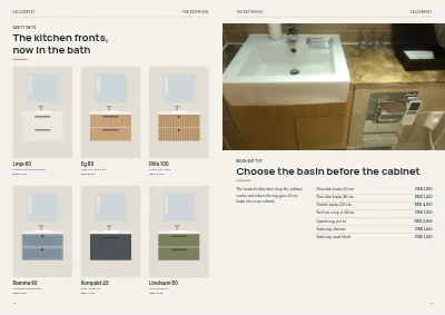Pages 42–43 of Kitchen and bathroom showroom catalogue – 64 pages