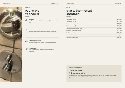 Pages 44–45 of Kitchen and bathroom showroom catalogue – 64 pages