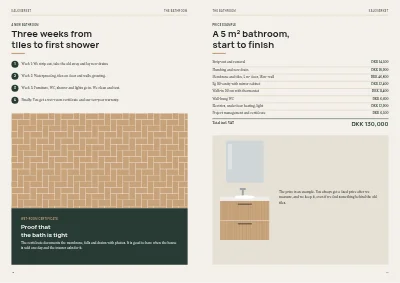 Pages 48–49 of Kitchen and bathroom showroom catalogue – 64 pages