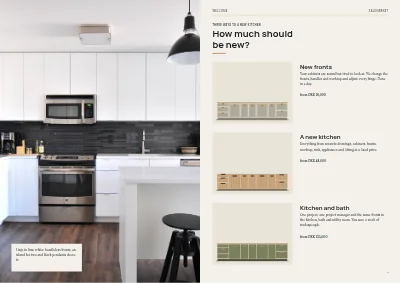 Pages 4–5 of Kitchen and bathroom showroom catalogue – 64 pages