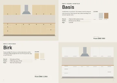 Pages 16–17 of Kitchen and bathroom showroom catalogue – 64 pages
