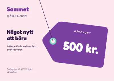 Presentkort — klädbutik