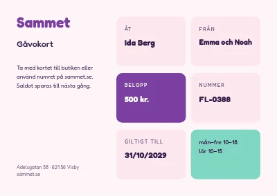 Sida 2 av Presentkort — klädbutik
