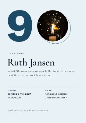 90e verjaardag — open huis met een sterretje