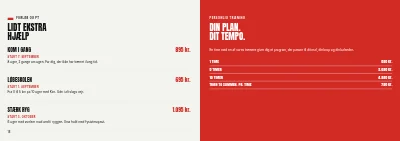 Side 18–19 af Sæsonprogram for fitnesscenter – 32 sider
