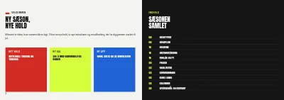 Side 2–3 af Sæsonprogram for fitnesscenter – 32 sider