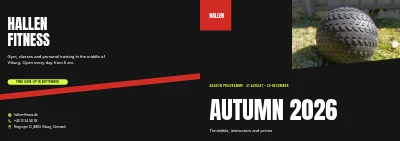 Cover of Season programme for a fitness centre – 32 pages
