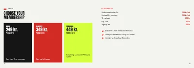 Pages 20–21 of Season programme for a fitness centre – 32 pages