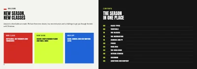 Pages 2–3 of Season programme for a fitness centre – 32 pages