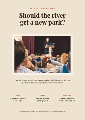 Town meeting — a new river park