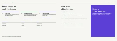 Pages 14–15 of Company profile for an IT consultancy – 16 pages