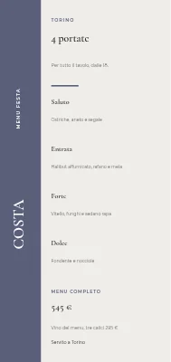 Menu per la festa Holm — Esbjerg