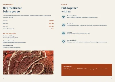 Pages 18–19 of Guide to angling in the fjord – 20 pages