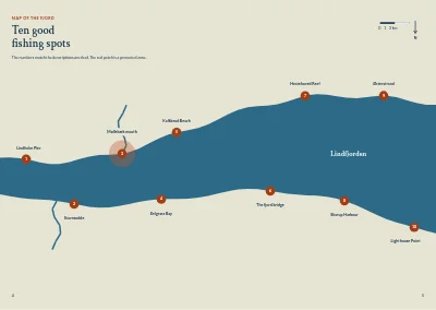 Pages 4–5 of Guide to angling in the fjord – 20 pages