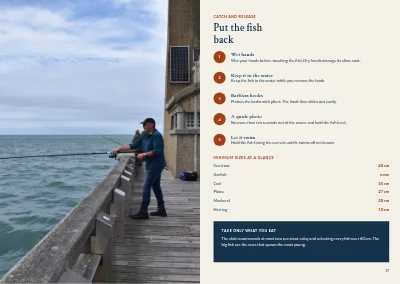 Pages 16–17 of Guide to angling in the fjord – 20 pages